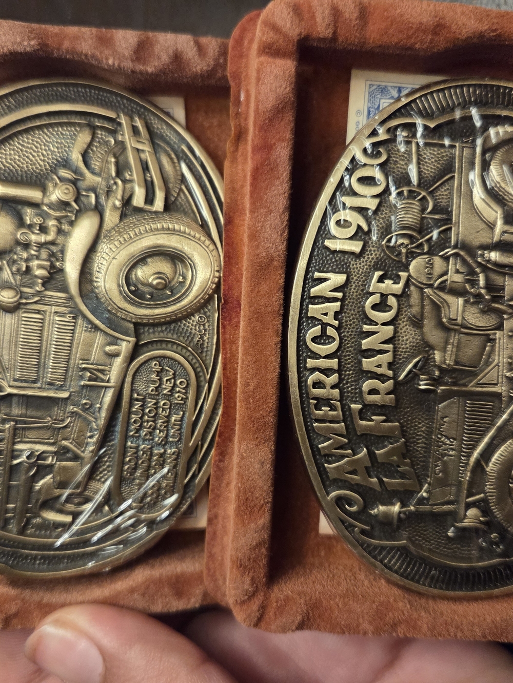 Oklahoma State Firefighters Museum Brass Belt Buckle 2in MPN 1656